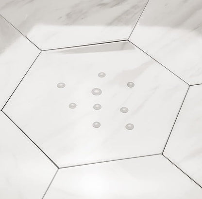 AULIGET 72 Piece Hexagon Tile Peel and Stick Backsplash, Polished White Marble - Image 2