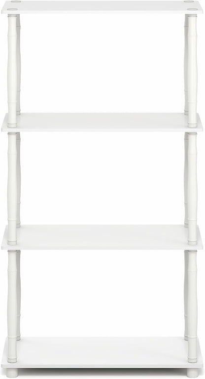 Furinno Turn-N-Tube Storage Shelves, 4-Tier Open Frame Book Shelf, Standing - Image 7