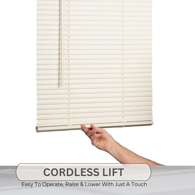 LOTUS & WINDOWARE Blinds 1 inch Cordless Mini Vinyl Wand Control - Image 3