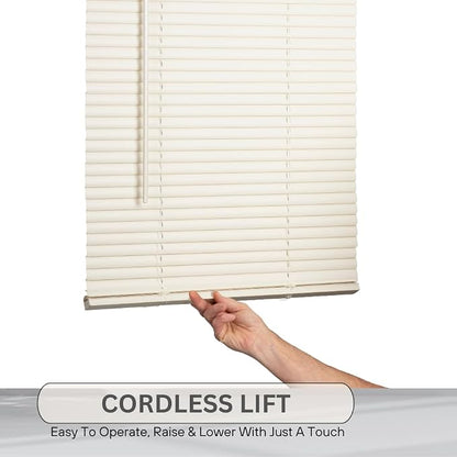 LOTUS & WINDOWARE Blinds 1 inch Cordless Mini Vinyl Wand Control - Image 3