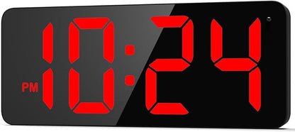 LED Digital Wall Clock with Large Display, Big Digits, Auto-Brightness by DigitalClocks