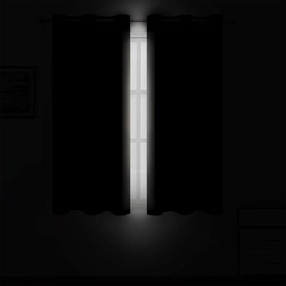 LEMOMO Light Beige Blackout Curtains 42 x 54 Inch Length Set of 2 Panels - Image 3