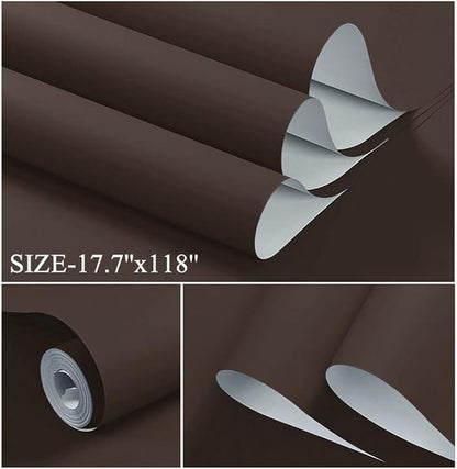 Dimoon 110''x17.7'' Grey Peel and Stick Wallpaper Contact Paper Modern Self - Image 2