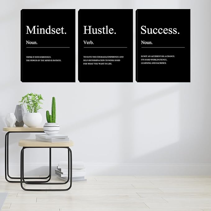 Motivational Wall Decor 3 Pieces Success Paintings Motivational Posters Prints - Image 3