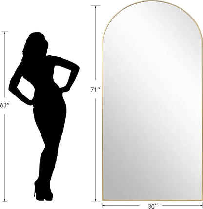 Dewfig Arched Full Length Mirror, Full Body Mirror - Image 9
