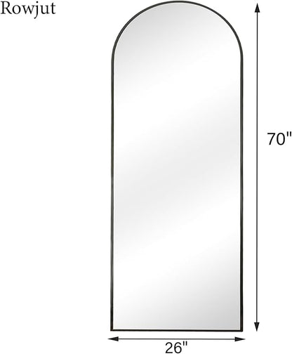 Rowjut Full Length Mirror Arched Floor Length Mirrors, Aluminum Frame - Image 4
