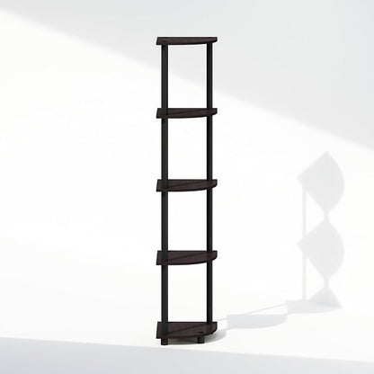Furinno Turn-N-Tube Storage Shelves, 5-Tier Book Shelf, Corner Shelf, Toolless - Image 5