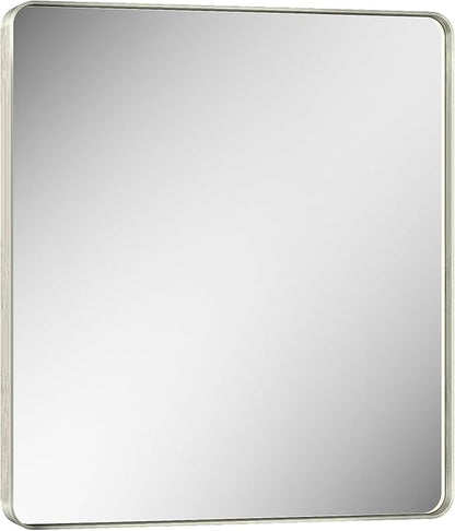 Keonjinn 32 x 36 Inch Brushed Nickel Bathroom Mirrors - Image 9
