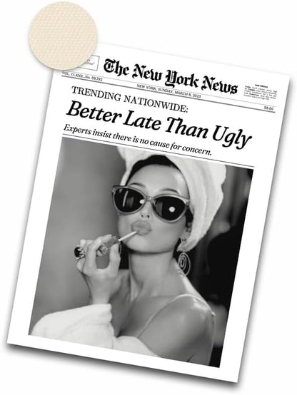 iHery Unframed Hepburn Newspaper Trendy 16x20 in Vintage Headline Canvas Print by iHery