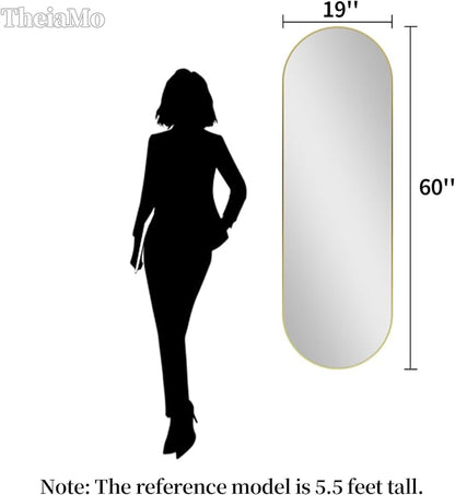 Oval Full Length Mirror, Ultra-Clear Explosion-Proof Dressing Mirror, Simple & - Image 2