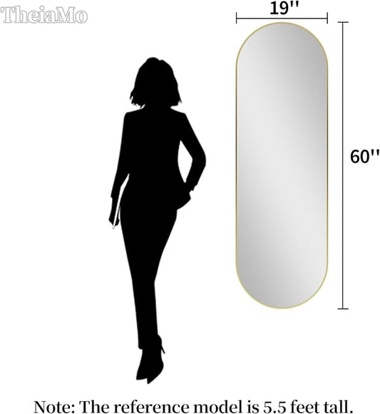Oval Full Length Mirror, Ultra-Clear Explosion-Proof Dressing Mirror, Simple & - Image 2