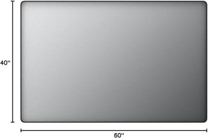 LOAAO 60X40 Inch Black Metal Framed Bathroom Mirror - Image 9