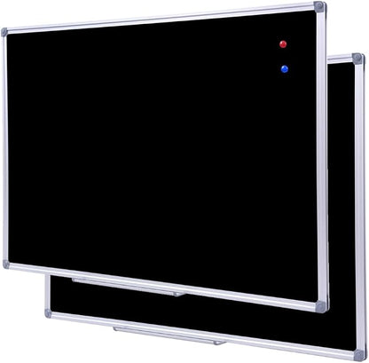 2 Pack Durable 48x36 Inch Large Magnetic Black Chalkboard – Wall-Mounted by DexBoard