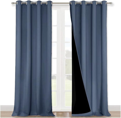 NICETOWN Insulated 100% Blackout Curtains, Noise Reducing Performance Drapes by NICETOWN