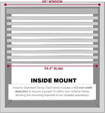 LOTUS & WINDOWARE Cordless 1" Vinyl Blind, Room Darkening, Horizontal Blinds - Image 4