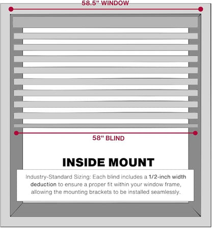 LOTUS & WINDOWARE Cordless Mini Blind, 58.5" Wide x 48" Long - Image 4