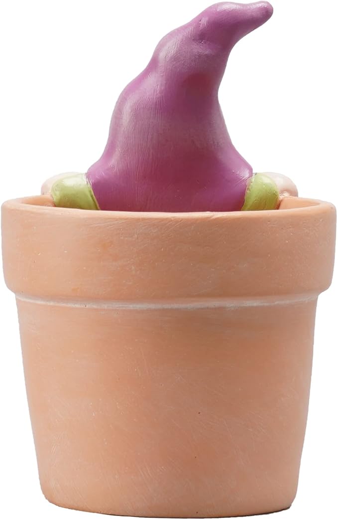 Newman House Studio Spring-Gnomes Flower-Pots Easter Decorations Cactus-Succulents - Easter Decorative Purple Planter Pots Unique Garden Pots with Drainage Hole for Indoor Outdoor 3 x 3.5 x 5 inch