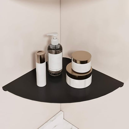 Small Floating Corner Shelves Metal Corner Wall Mounted Shelf Curved Corner - Image 4