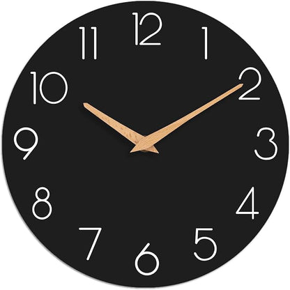 cicininc Wall Clock, 16 Inch Wooden Battery Operated Wall Clocks Silent by CICININCOfficial