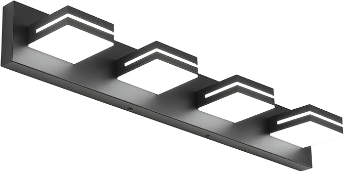 SineRise LED Modern Bathroom Vanity Light Fixtures, Matte Black Modern Acrylic by SINERISELIGHTING