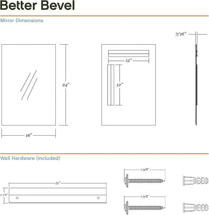Better Bevel Frameless Rectangle Mirror - Image 5