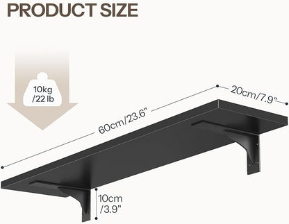 HOOBRO Floating Shelves for Wall, 23.6" Wall Mounted Shelves Set of 2, Hanging - Image 3