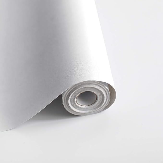 Safiyya 118"x17.7" Peel and Stick Wallpaper White Contact Paper Waterpoof Self by SAFIYYA