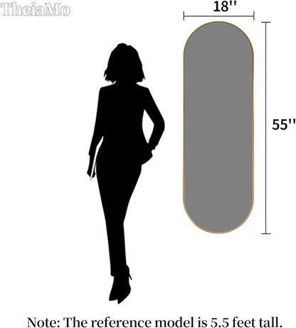 Oval Full Length Mirror, Ultra-Clear Explosion-Proof Dressing Mirror, Simple - Image 2