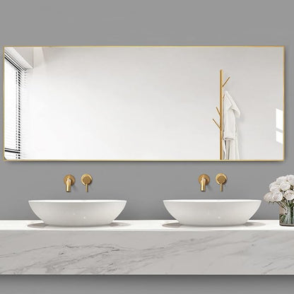 Dewfig Full Length Mirror with Stand, Full Body Mirrors, Hanging or Wall - Image 4