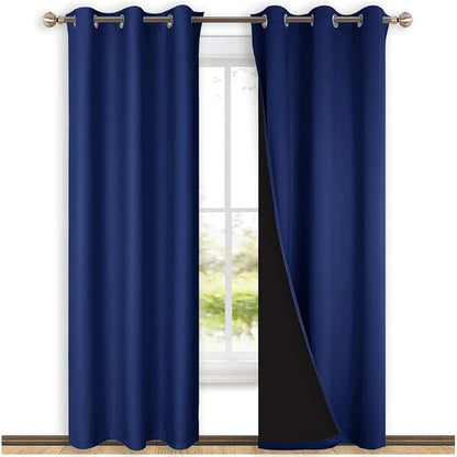NICETOWN Full Shade Curtain Panels, Royal Blue, Pair of Thermal Insulated & by NICETOWN