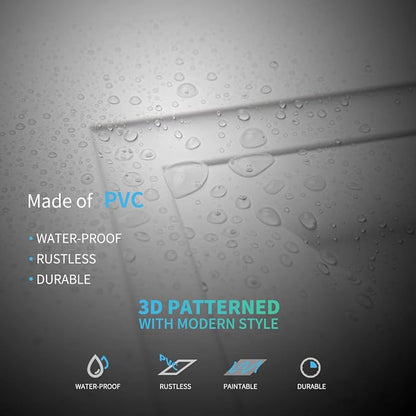 Art3d 24-Pack Square Drop Ceiling Tile 2ft x 2ft in White, PVC Ceiling Panel 24 - Image 5