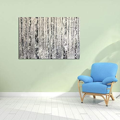 Yihui Arts Modern Birch Tree Canvas Wall Art - Image 5