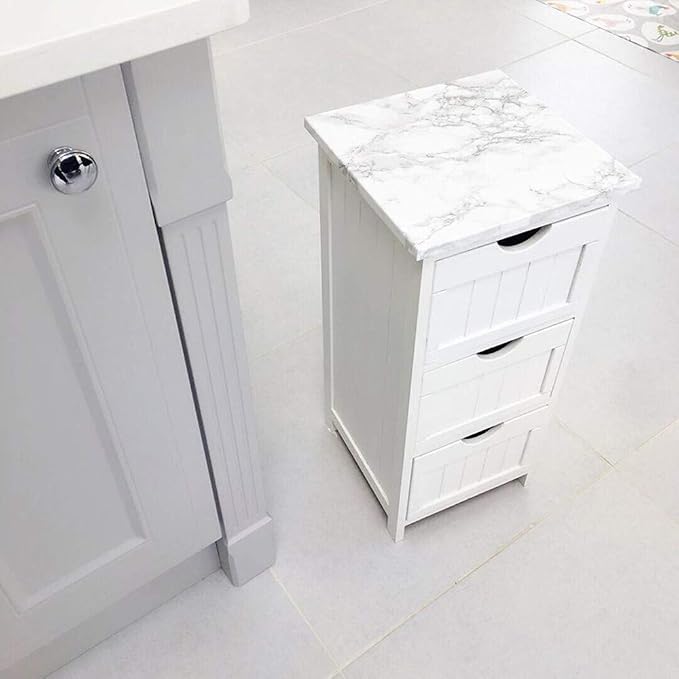 practicalWs Marble Paper Granite Gray/White Roll Kitchen Countertop Cabinet - Image 6