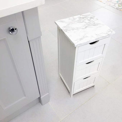 practicalWs Marble Paper Granite Gray/White Roll Kitchen Countertop Cabinet - Image 6