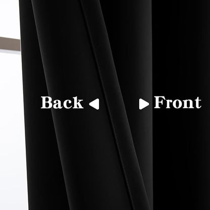 IGEMAEVE Black Blackout Curtains 96 Inch Length 2 Panels Set, Rod Pocket Energy - Image 9