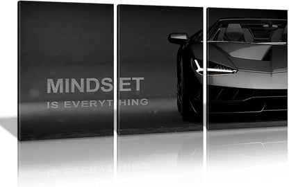 KAWAHONE Motivational Canvas Wall Art Lamborghini Posters Prints Entrepreneur by KAWAHONE