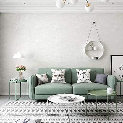 Cohoo Home Silk White Wallpaper Peel and Stick Contact Paper White Textured - Image 2
