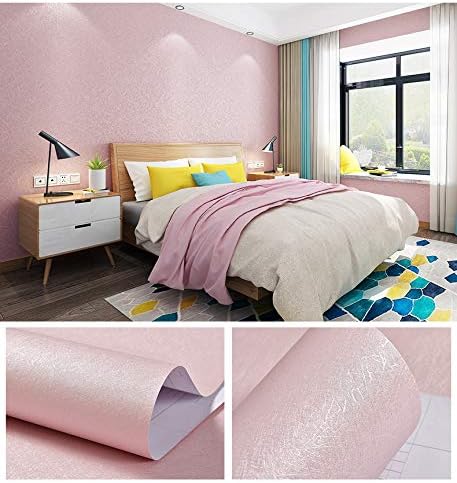Cohoo Home 512inL 15.7inW Silk Pink Wallpaper Peel and Stick Contact Paper Pink - Image 2