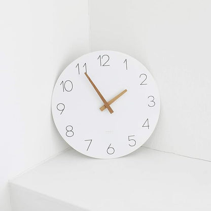 mooas Flatwood Wall Clock, Analog Wall Clock, Silent Non-Ticking 12 inch Modern - Image 2