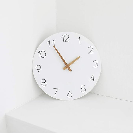 mooas Flatwood Wall Clock, Analog Wall Clock, Silent Non-Ticking 12 inch Modern - Image 2