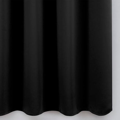 LEMOMO Blackout Curtains 52 x 90 Inch Long Black Curtains Set of 2 Panels Room - Image 8