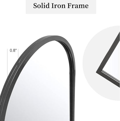 Dewfig Arched Window Wall Mirror, Vanity Mirrors - Image 6