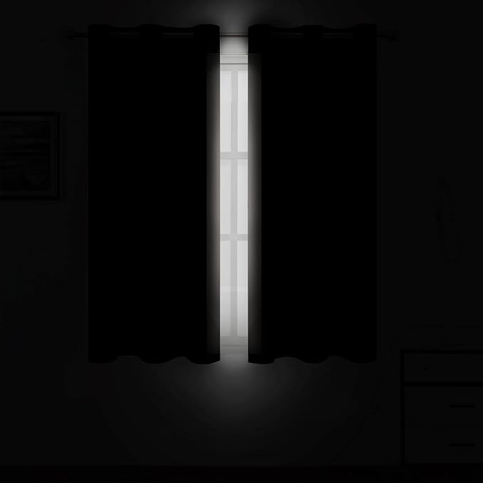 LEMOMO Light Beige Thermal Blackout Curtains/38 x 54 Inch/Set of 2 Panels Room - Image 3