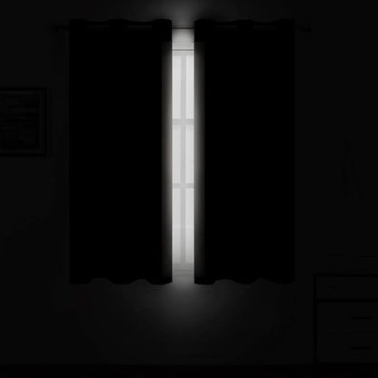 LEMOMO Light Beige Thermal Blackout Curtains/38 x 54 Inch/Set of 2 Panels Room - Image 3