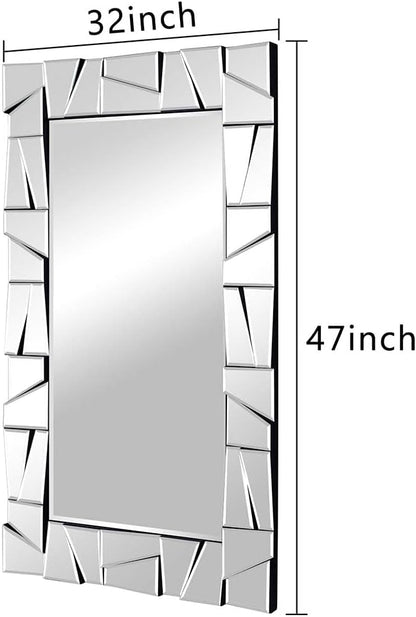 Chende Decorative Mirrors for Wall, Rectangle Modern Accetn Home Decor for - Image 7