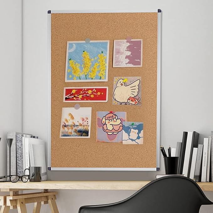 VIZ-PRO Large Cork Bulletin Board, 72 X 48 Inches, Wall-Mounted Corkboard - Image 7