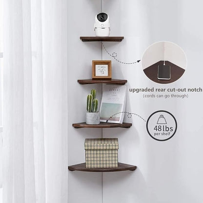 Corner Shelves, Floating Corner Shelf, Round End - Image 4