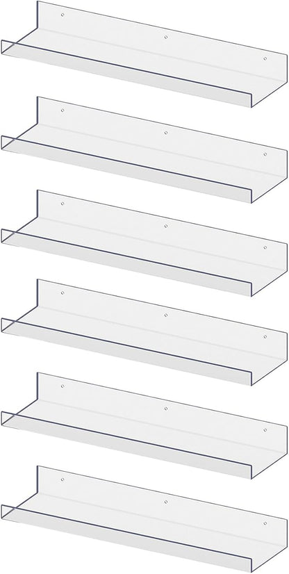 RLAVBL 6 Pack Acrylic Shelves, Living Room, Kitchen Storage by RLAVBL