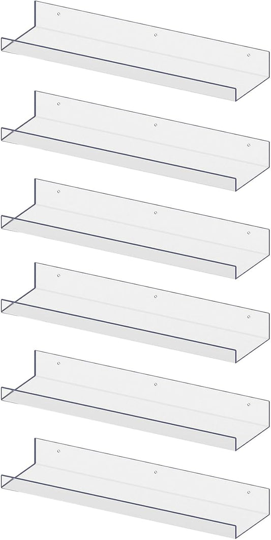 RLAVBL 6 Pack Acrylic Shelves, Living Room, Kitchen Storage by RLAVBL