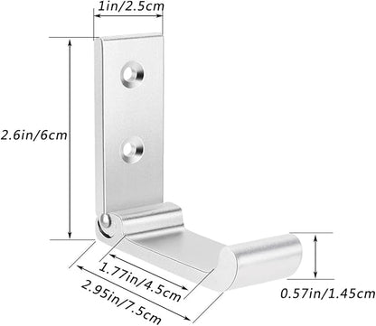 6Pcs Folding Coat Hooks, Matte Black Wall Hooks - Image 2